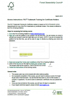 FSC Trademark Training - Access Instruction